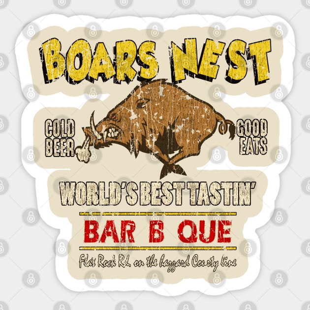 The Boars Nest // 80s Vintage Sticker by Niko Neon